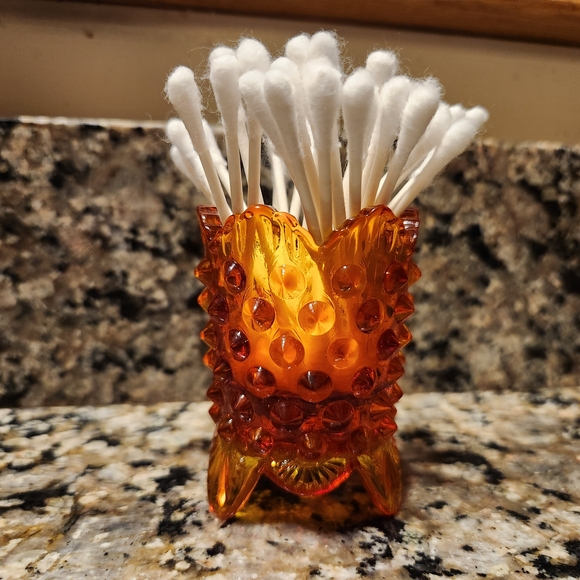 Fenton Amberina Hobnail Toothpick Holder - Picture 8 of 16